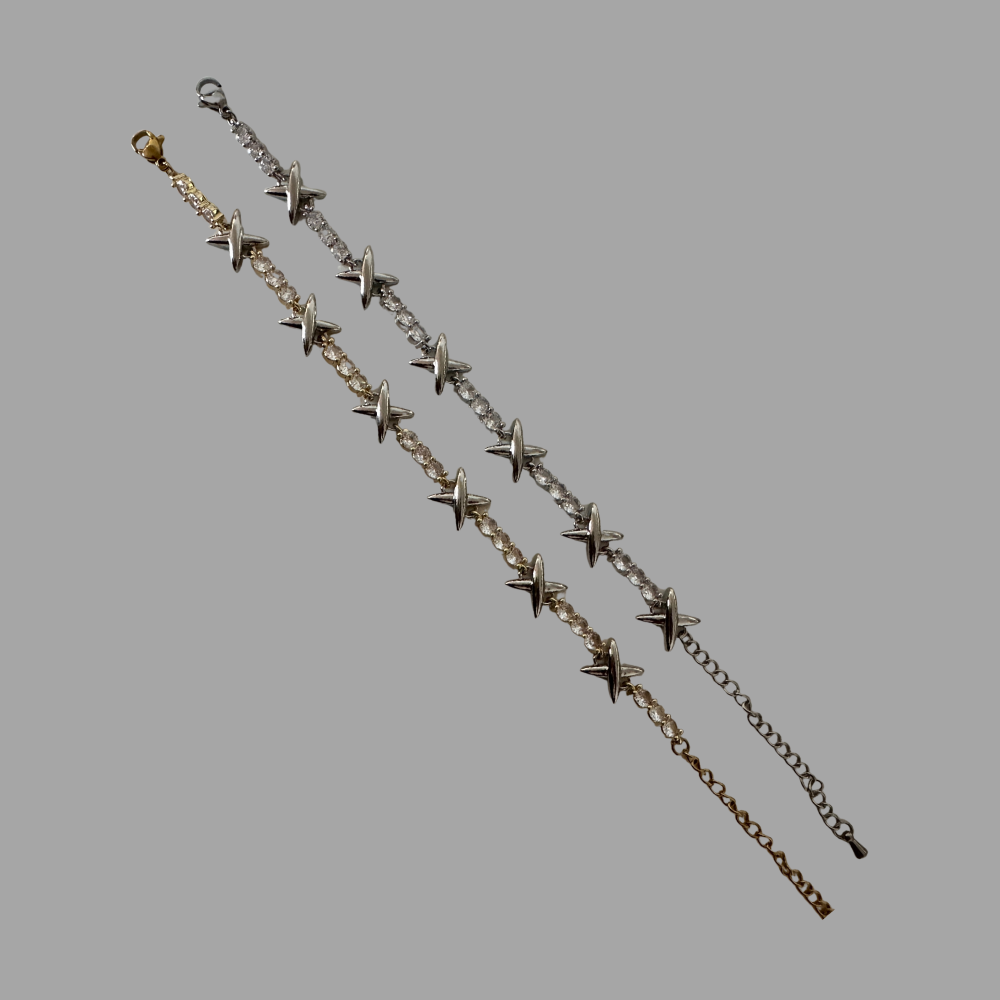 Cross 'X' Tennis Bracelet