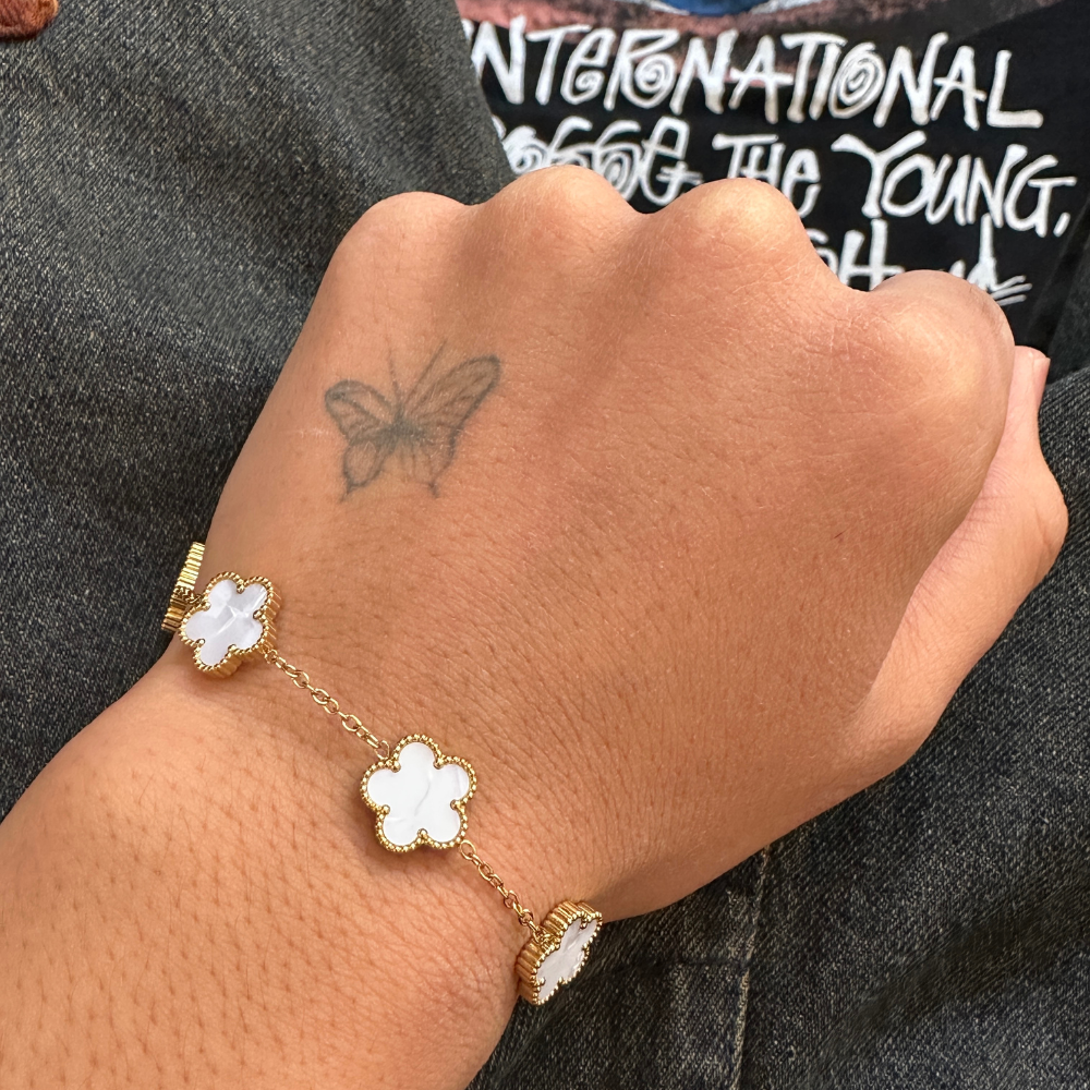 Aura Clover Bracelet - 18K Gold Stainless